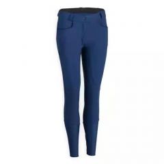 女士夏季全硅胶透气马裤- 蓝色-马术运动马裤 - 580系列